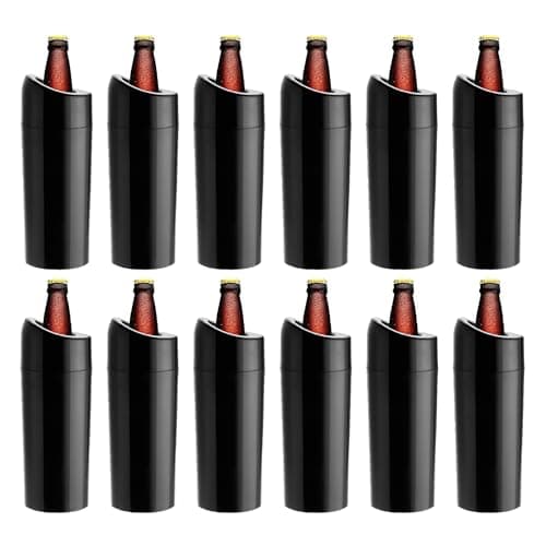 Porta Garrafa Térmico Camisinha Para Cerveja 1l Litrão 12pçs (PRETO)