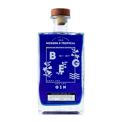 BEG - Modern & Tropical Gin 750ml – Gin Infusionado por 24h - Azul Vibrante que Transforma em Rosa - Notas Florais Delicadas - Mais Doce e Menos Amargo - Artesanal e Naturalmente Saborizado