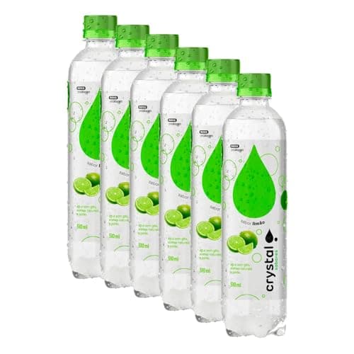Kit Água Saborizada Crystal com Gás 6 Garrafas de 510ml (Limão)