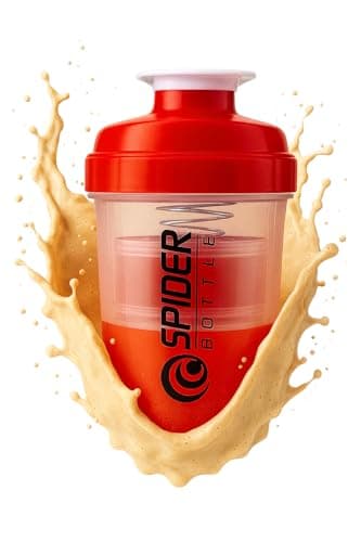 Coqueteleira Shaker 500 mL Premium com Mola Inox Mistura Perfeita, Livre de BPA, Tampa Hermética, Design Antivazamento para Whey, Pré-Treino e Suplementos. (Vermelho)