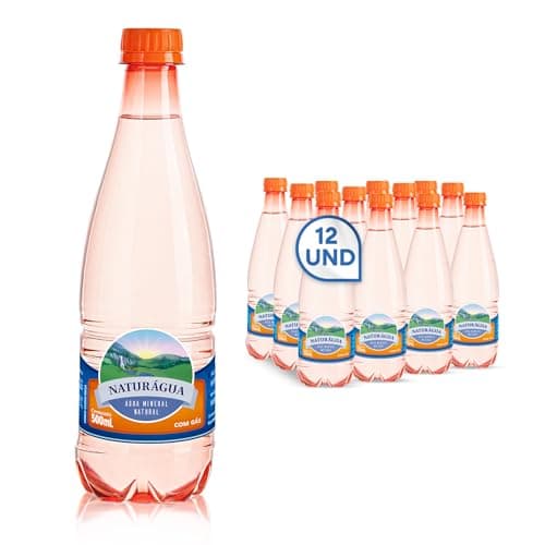 Água Mineral Naturagua 500ml com Gás (pacote com 12 unids)