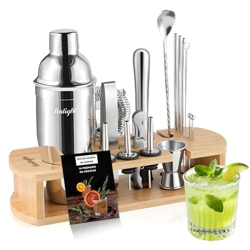 Kit Coqueteleira Caipirinha Profissional Inox 750ml -16 Peças para Bar e Casa