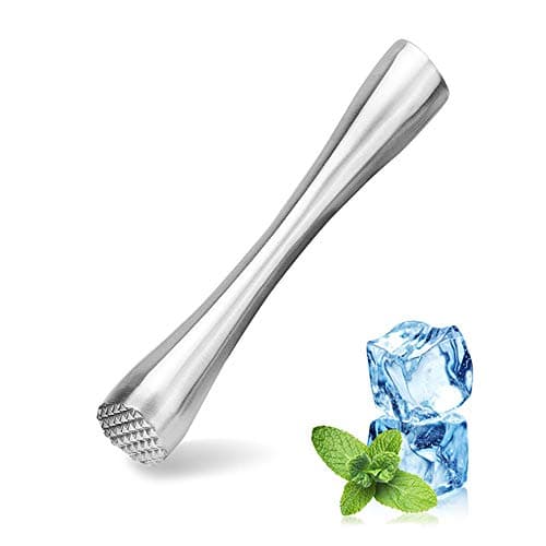 Stainless Steel Cocktail Muddler 20cm Professional Old Fashioned & Mojitos Drink Muddler Ideal Bartender Tool