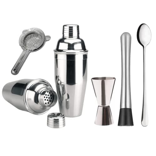 Generic Kit Caipirinha Profissional Coqueteleira 500ml 5 Peças Inox