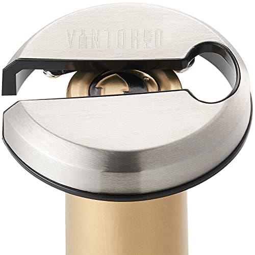 Vintorio Cortador de lacre de vinho Easy – Corte de cápsulas e etiquetas de pescoço – Removedor afiado para selos de vinho – Metal resistente, corpo banhado em aço inoxidável