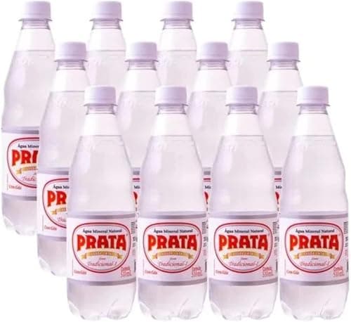 Água com gás PRATA Mineral 510ml (12 unidades) - fardo de agua com gas - extraída de fontes naturais na Serra da Mantiqueira, garantindo a sua pureza e qualidade.