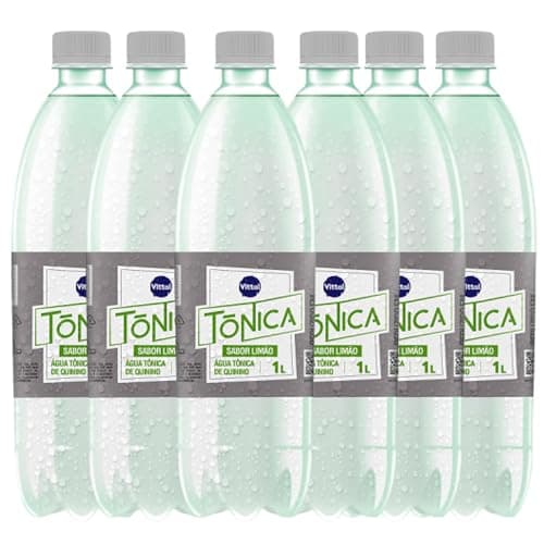 Água Tônica Sabor Limão 1 Litro Fardo com 6 Unidades - Vittal