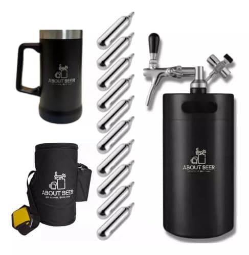 Kit Chopeira Térmica Keg Vacuum Portátil de 5 L com Caneca About Beer