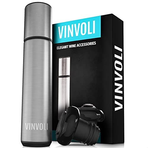 VINVOLI Conjunto de preservador de vinho – Nova bomba de vácuo de vinho 2024 com 2 rolhas reutilizáveis – Selador de vinho e protetor de vinho para manter o vinho fresco por mais tempo – Qualidade