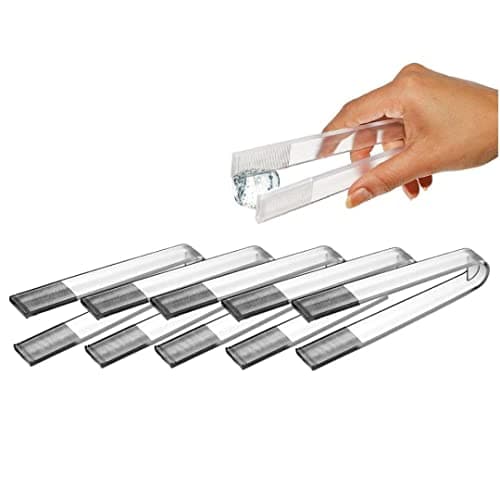 Três Triângulos Kit 06 Pegador de Gelo em PS Cristal, 6 Peças, Material Poliestireno PS, Cor Branca, Tamanho 5cm x 14,5cm x 2,2cm
