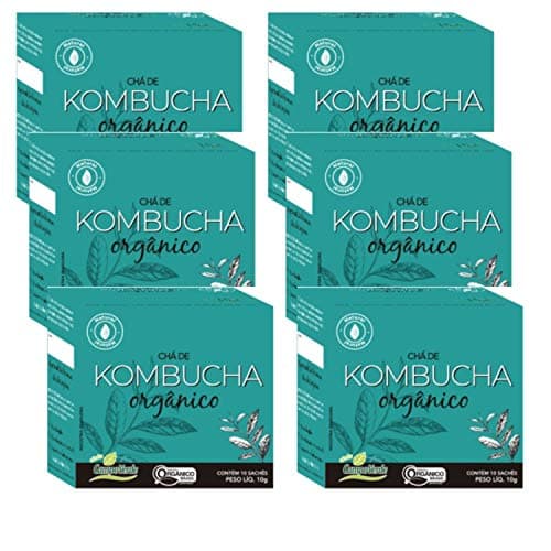 Kit 6cx Chá Kombucha Orgânico - chá fermentado (60 sachês de 10g) - Campo Verde