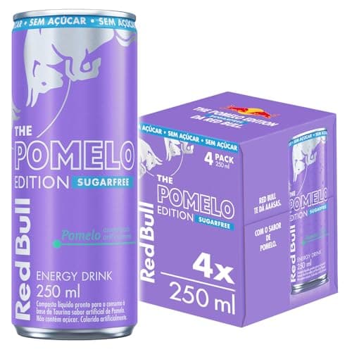 Pack de 4 Latas Red Bull Energético, Pomelo Edition, Sem Açúcar, 250ml