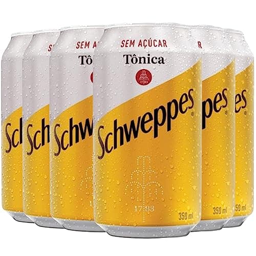 Água Tônica SCHWEPPES Sem Açúcar 350ml (6 Latas)