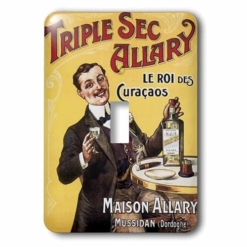 3dRose Lsp_129934_1 Capa de interruptor de luz pôster publicitário Triple Sec Allary Spirits vintage