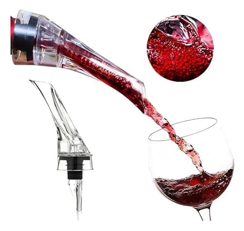 Aerador de Vinhos com Bico Vertedor, Aerador Acrílico Transparente para Garrafa, Acessório para Vinho