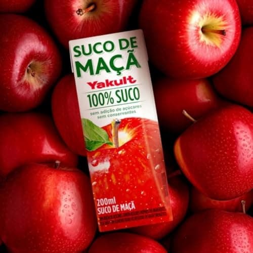 Suco Yakult 100% Maçã Caixa C/15 Unidades - Sem Açucares