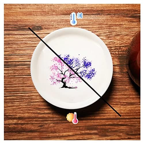 Copo de saquê Magic Sakura Cherry Blossom - 2023 Novo copo de cerâmica para saquê frio/quente que muda de cor, copo de chá japonês, vinho e saquê de soju, copos de saquê mágicos florescendo (Sakura - Frio e quente)