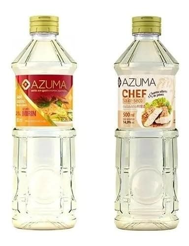 Kit 01 Saquê Culinário Chef Seco E 01 Sake Mirin Azuma 500ml