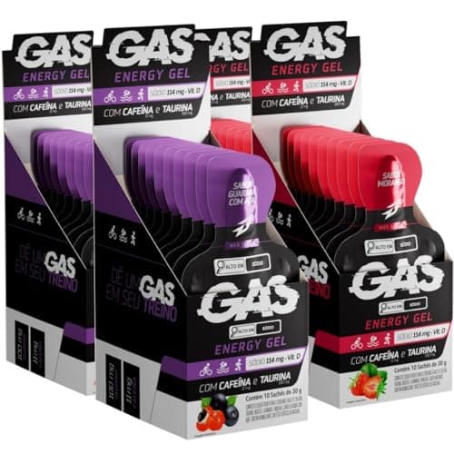 Kit 4x Caixas Gas Gel Energético 40 Sachês Bodyaction