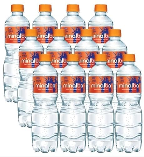 Água Mineral com Gás Minalba, 510ml, Pacote com 12 Unidades, Garrafa Plástica PEAD, Temperatura Ambiente