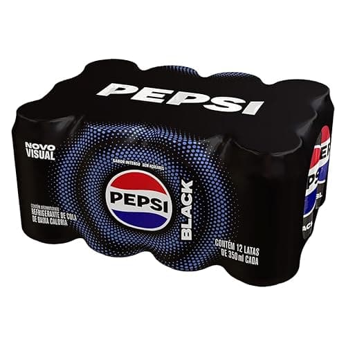 Refrigerante Pepsi Zero BLACK, Lata 350Ml Pack (12 Unidades)